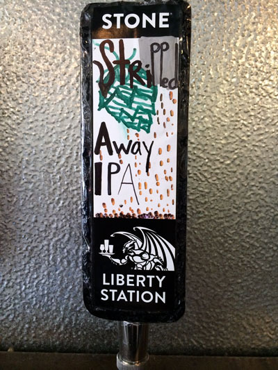 Stone Brewing Stripped Away IPA Tap Handle