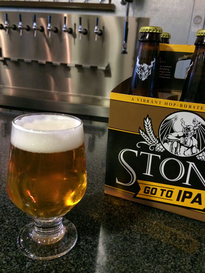 Stone Go To IPA pour