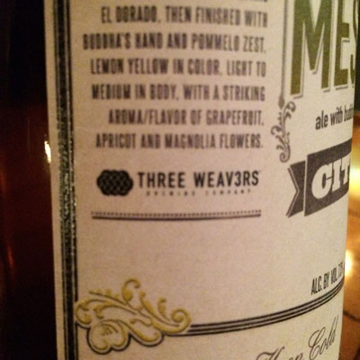 Noble Ale Works Three Weavers The Messenger