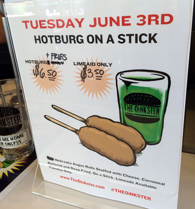 Oinkster Burger Week IV Beer Pairing - Day 2 HotBurg on a Stick