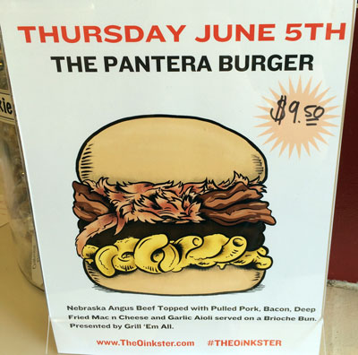 Oinkster Burger Week IV Beer Pairing - Day 4 The Pantera Burger