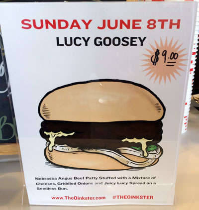 Oinkster Burger Week IV Beer Pairing - Day 7 Lucy Goosey