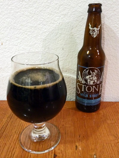 Stone Coffee Milk Stout pour